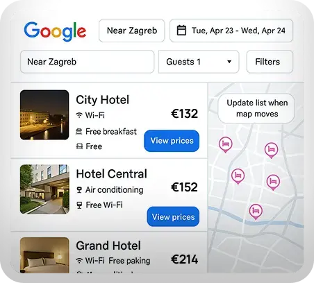 Rentlio Booking Engine Google Travel integracija