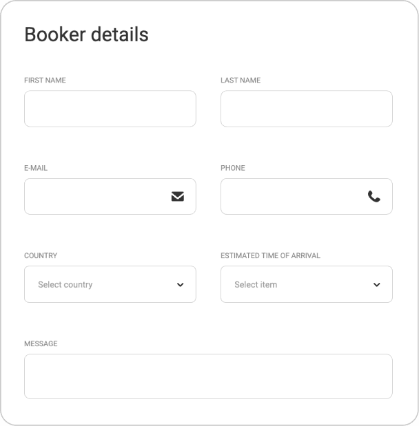 Rentlio Booking Engine and guest details