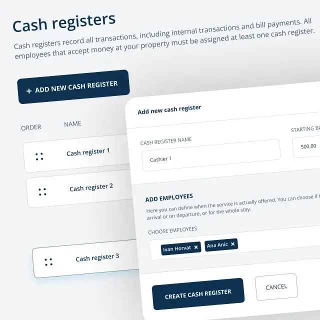 With Rentlio Plus PMS and the integrated cash register, keeping track of cash transactions has never been easier.