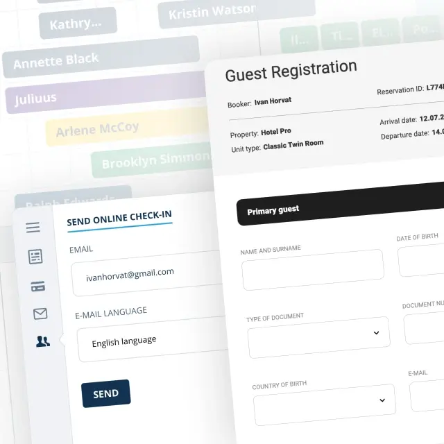 With Rentlio Plus PMS, you can gather guest information in advance, making check-in faster and easier by avoiding manual data entry