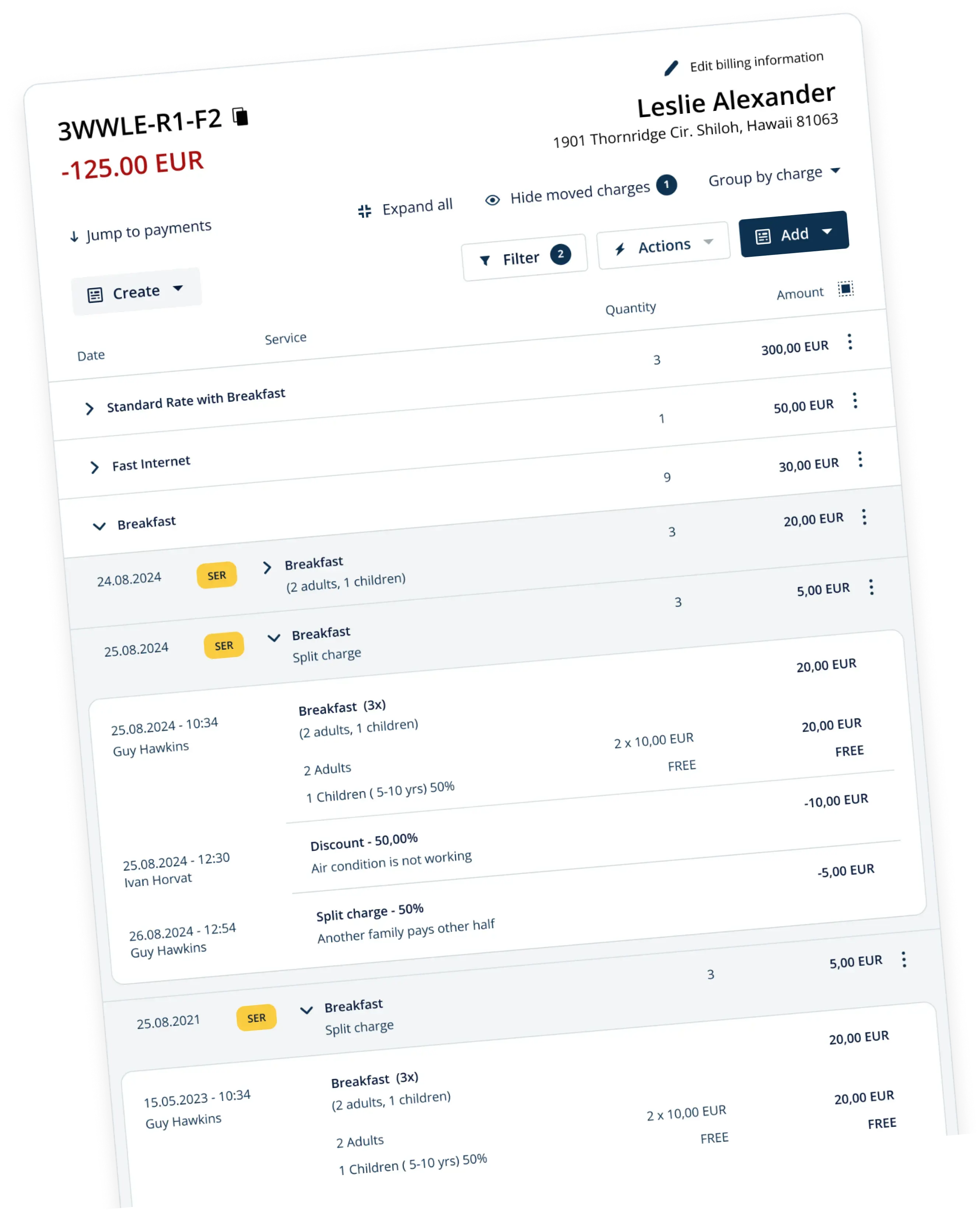 Rentlio Pro interface showcasing booking details